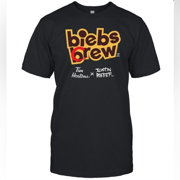 tim hortons x justin bieber biebs brew crew tshirt - Picture 1 of 6